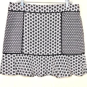 Gray Ann Taylor LOFT Fit & Flare Tweed Skirt